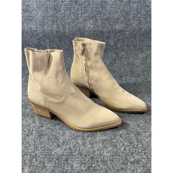 Steve Madden Womens Size 6.5M Braylen  Ankle Boots Beige Suede Pointed Toe - Picture 1 of 14
